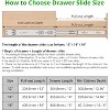 100LB Capacity Heavy Duty Cabinet Drawer Slides Rails, Ball Bearing Full Extension Side Mount Rails for Dresser, Kitchen - 3 of 4
