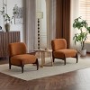 Modern Accent Chairs with Solid Wood Frame,Boucle Upholstered Armless Lounge Chair,Lounge Chair for Living Room or Reading Nook-Koiai - 2 of 4