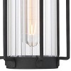Minka Lavery Modern Outdoor Wall Light Fixture Sand Black 12 3/4" Clear Ribbed Glass Shade for Post Exterior Deck Porch Yard Patio - 2 of 2