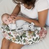 Sweet Jojo Designs Baby Girl Muslin 100% Cotton Nursing Pillow Cover Vintage Floral Pink Yellow and Green - 2 of 4