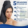 8 PC Luxury Bath Towels, 2 Bath, 2 Hand, 4 Wash Cloths, 600 GSM, Dark Gray - 3 of 4