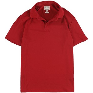 GUESS Mens Tipped Collar Polo Shirt, Red, Small - 1 of 2