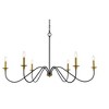 Elegant Lighting Rohan 48 inch chandelier in matte black and brass - 3 of 4