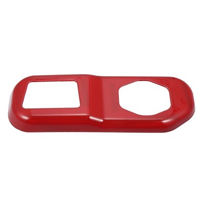 Unique Bargains Inner Tailgate Trunk Door Lock Panel Cover Trim for Jeep Wrangler JL JLU Red