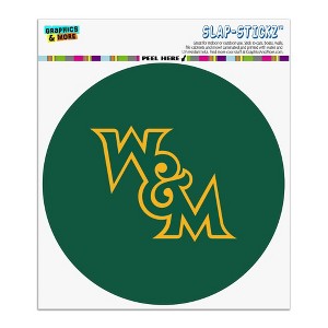 College of William & Mary Primary Logo Automotive Car Window Locker Circle Bumper Sticker - 1 of 4