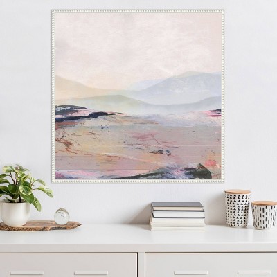 30"x30" Beaded Framed Abstract Nature Canvas Wall Art