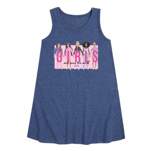 - Barbie - Girls Will Save the World Graphic Sleeveless Aline Dress - 1 of 3