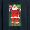 Men's - Coca Cola - Santa with Coke Bottles Long Sleeve Graphic T-Shirt - 2 of 4