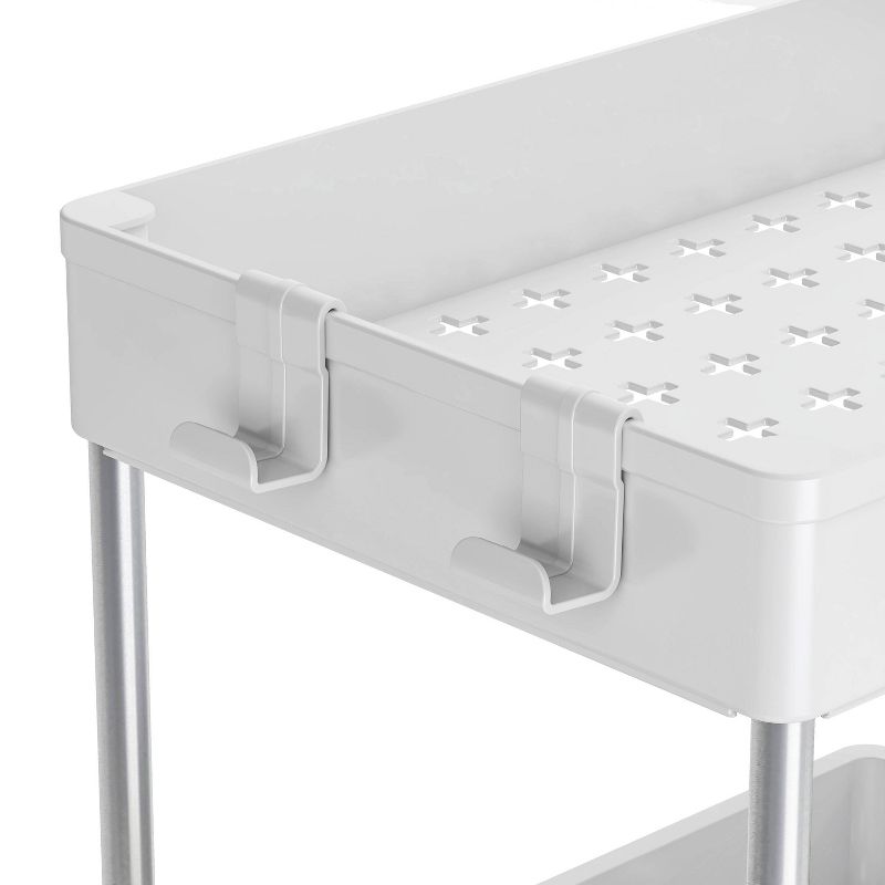 Simplify 2 Tier Sink Organizer with Drawer White, 5 of 11