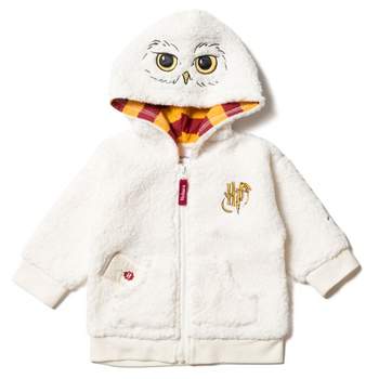 Harry Potter Hedwig Owl Fleece Zip Up Costume Hoodie Newborn to Toddler