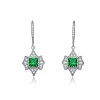 Guili Sterling Silver Princess & Round CZ Leverback Earrings, Stunningly Elegant Jewelry That Offers Classic Brilliance for Any Occasion or Outfit - 3 of 3