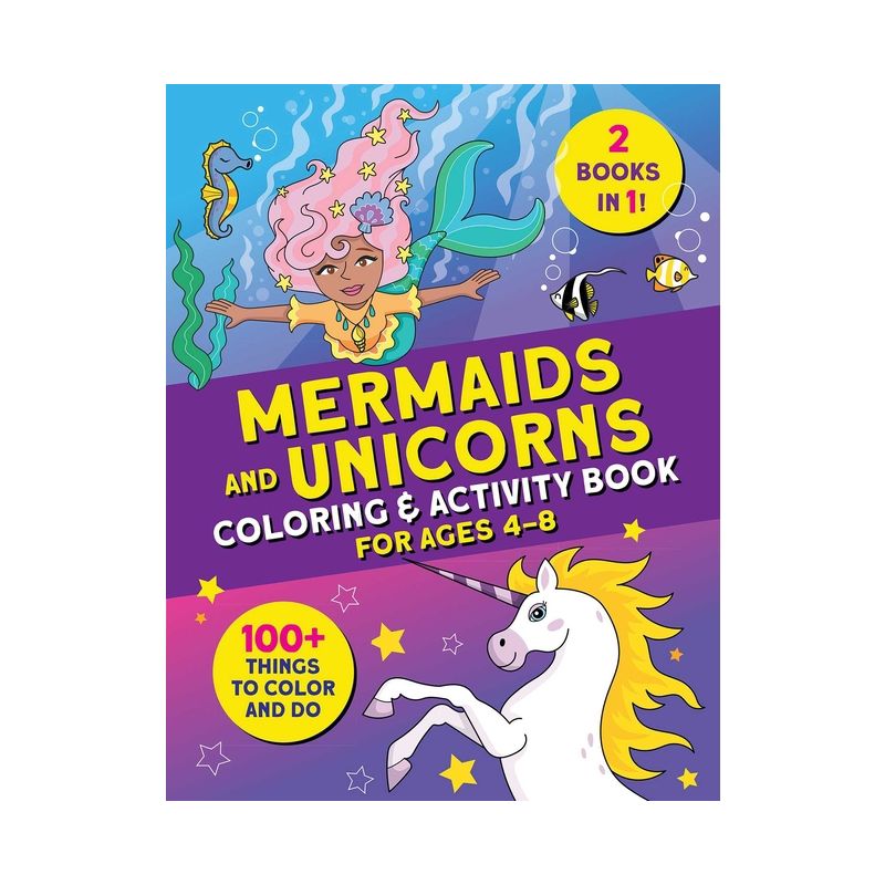 Mermaids and Unicorns Coloring & Activity Book - by  Courtney Carbone (Paperback), 1 of 2
