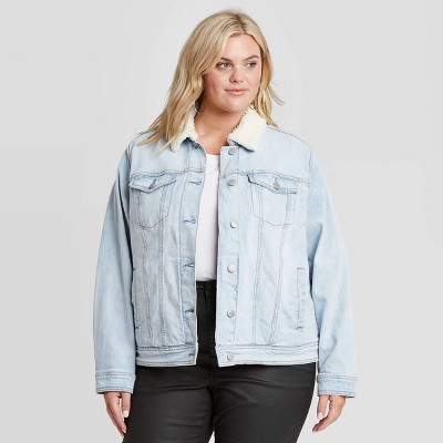 womens plus size sherpa jacket