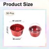 Unique Bargains Greaseproof Double-sided Aluminum Foil Cupcake Liners with Lids 50 Pcs - 2 of 4