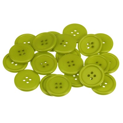 Unique Bargains Resin Craft Snap Round Flat 4-Hole Sewing Buttons 50 Pcs