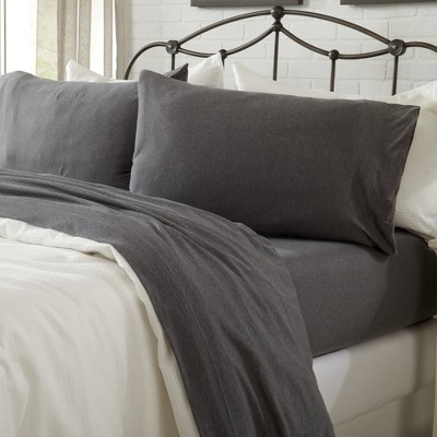 Ultra-Soft Cotton Heathered Melange Jersey Knit Sheet Set - Great Bay Home
