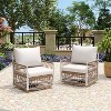 FIONECA 360¡ã Swivel Bohemian Outdoor Lounge Chair with Handwoven Rope & Powder-Coated Steel Frame, Waterproof Cushions ¨C Patio, Garden, Poolside - 2 of 4