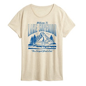 Women's - Peanuts - Welcome To Lake Superior Snoopy And Woodstocks Short Sleeve Graphic T-Shirt - 1 of 4