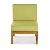 GDFStudio Abena Outdoor Acacia Wood 8 Seater U-shaped Sectional Chat Set with Cushions - 4 of 4