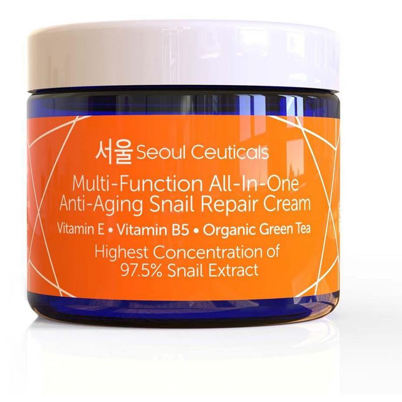 Seoul Ceuticals Korean Skin Care Snail Repair Cream - Korean Moisturizer Night Cream 97.5% Snail Mucin Extract - All In One Recovery Power, 2oz, 4 of 5
