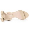 Allegra K Women's Back to College Faux Suede Open Toe Ankle Tie Back Chunky Heel Sandals - 4 of 4