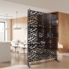 DSVIMOY Outdoor & Indoor Privacy Screen, Freestanding Decorative Privacy Screen for Deck Balcony Patio, Black, 48"*76"*16" - 2 of 4