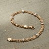 Ross-Simons 14kt Yellow Gold Wheat-Link Station Bracelet With Diamond Accents - 3 of 4