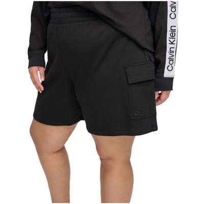 Calvin Klein Womens French Terry Casual Cargo Shorts