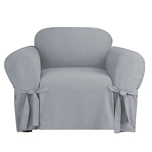 Heavyweight Cotton Duck Chair Slipcover Pacific Blue - Sure Fit