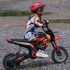 Aosom Electric Dirt Bike with Twist Grip Throttle, 24V 350W Electric Motorcycle Up to 15 MPH with Music Horn, Rear Suspension, for 13+ Years - 3 of 4