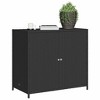 Garden Storage Cabinet Black PE Rattan Medium Durable - 4 of 4