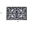 HomeRoots 18" X 30" Black Rubber Pineapple Outdoor Door Mat - 3 of 4