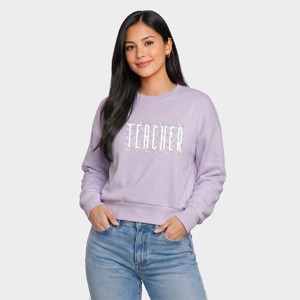 Simply Sage Market - Women's Cropped Sweatshirt - Teacher Tall