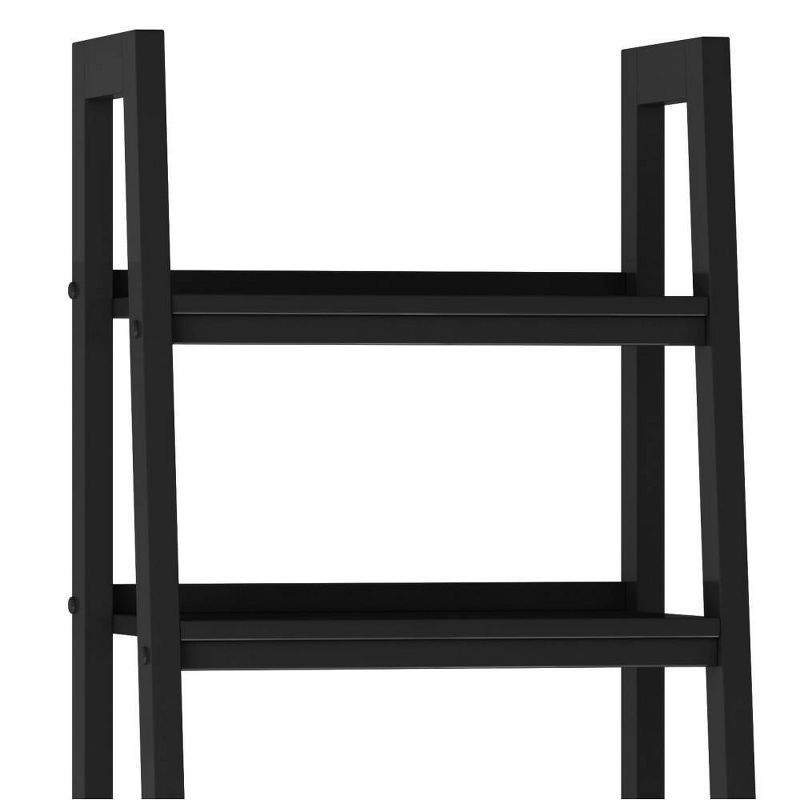 72" Hawkins Solid Wood Ladder Shelf with Storage - Wyndenhall, 4 of 13