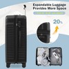 Lyngins Hardside 20/24/28 Inch 5PCs Carry on Luggage Sets with Travel Bags,Spinner Wheels,TSA Lock,Expandable Suitcases Sets for Family Trips - 4 of 4