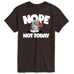 Men's - Garfield - Nope Not Today Sleepy Garfield Short Sleeve Graphic T-Shirt - 1 of 4