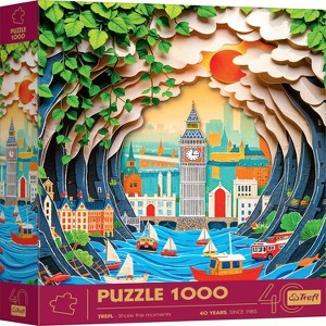Trefl Red 40th Anniversary London 1000 Piece Paper Art Puzzle - 1 of 3