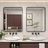 KIOTEE Rectangular Aluminum Alloy Framed and Tempered Glass Wall Bathroom Vanity Mirror in Matte Black - 2 of 4