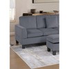 Corduroy L-Shaped Modular 3-Piece Sectional Sofa with Storage Ottoman and Included Pillows - 3 of 4