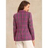 INSPIRE CHIC Women's Casual Fit Notched Lapel Double Breasted Plaid Formal Blazer - 4 of 4