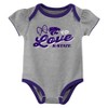 NCAA Kansas State Wildcats Infant Girls' 3pk Bodysuit - 3 of 4