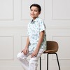 Hope & Henry Boys' Linen Short Sleeve Button Down Shirt, Kids - 2 of 4