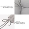 ARTPLANT Outdoor Dinning Seat Pads Cushions with Tie 19"x19"x4",Square Wicker Outdoor Tufted Chair Cushion,Set of 2 - 3 of 4