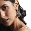 SOHI Women's Chestnut Brown Abstract Leaf Drop Earrings - 4 of 4