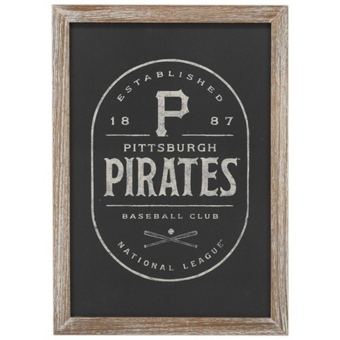 Mlb Pittsburgh Pirates Baseball Logo Glass Framed Panel : Target