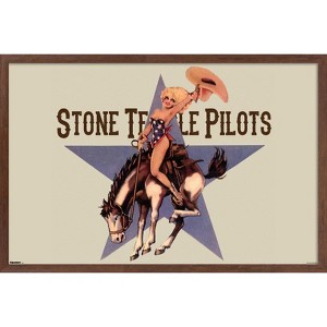 Trends International Stone Temple Pilots - Cowgirl Riding Bronco Framed Wall Poster Prints - 1 of 4