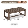 EAGLE PEAK Natural Cedar Cedar Wood Table, Slat Wood Design for Deck Pool Balcony Indoor or Outdoor - 2 of 4