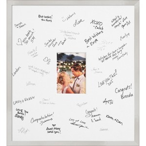 Svelte Signature Mat Picture Frame – Guest Book Alternative for Weddings, Graduations, or Retirement – Autograph Photo Mat for Signature Board - 1 of 4