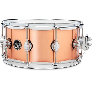 DW Performance Series 1 mm Polished Copper Snare Drum - 1 of 4