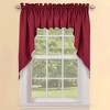 Collections Etc Solid Textured Swag Window Curtain Pair, Single Panel, - 2 of 4